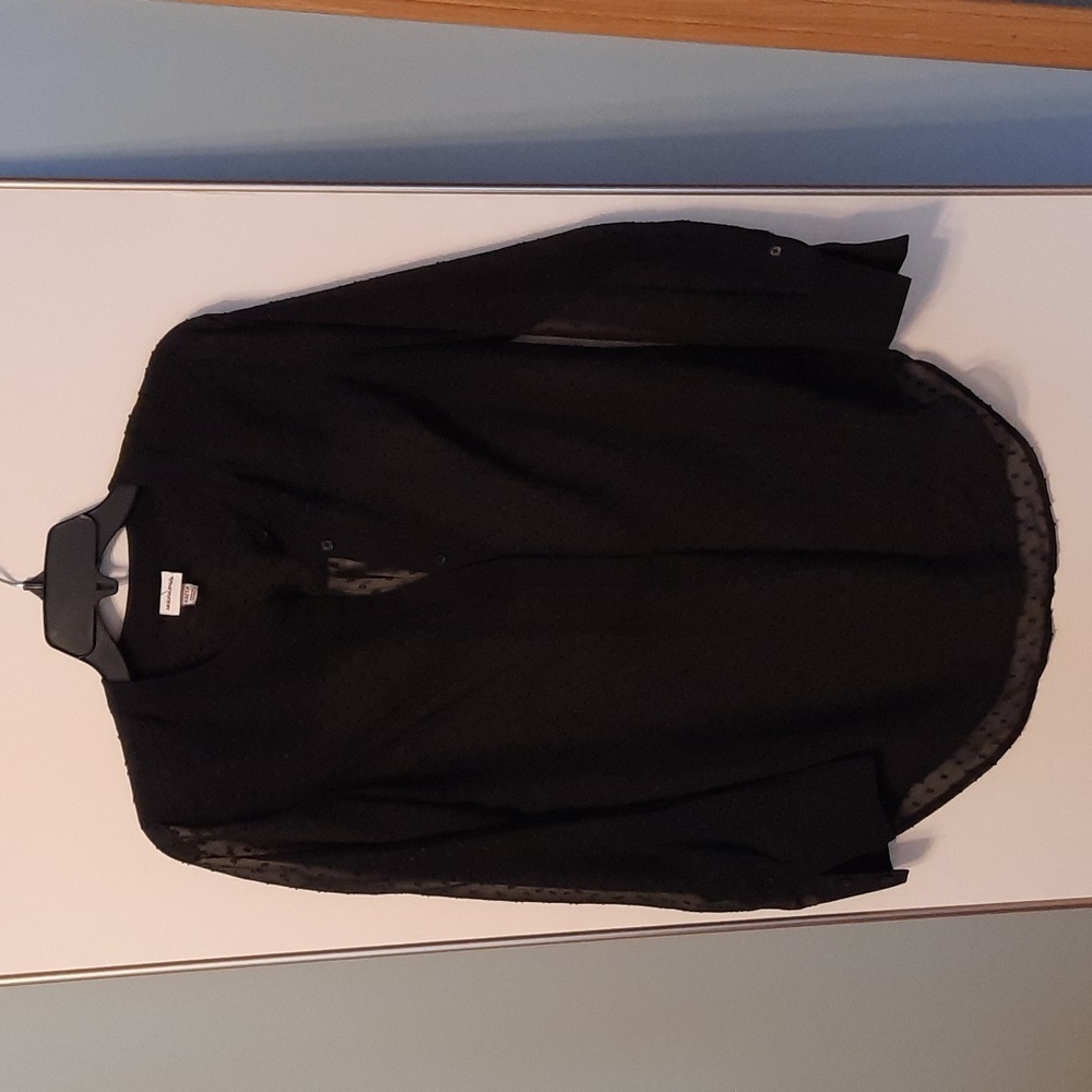 Black sheer blouse